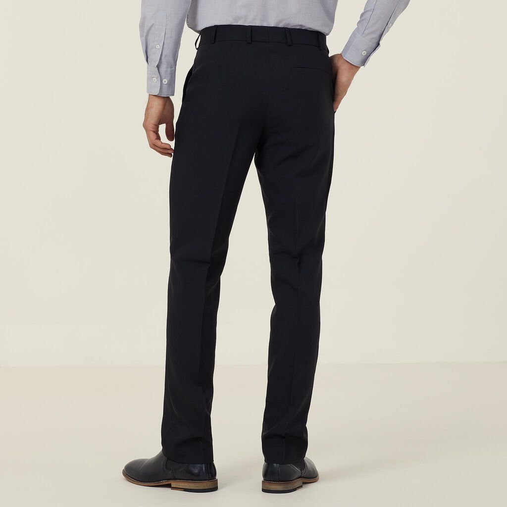 Black Flat Front Pant Polyester By Classic – Men's Clothing & Formalwear