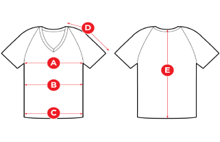 Raglan Top Size Chart