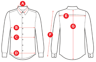 Business Shirt Size Chart