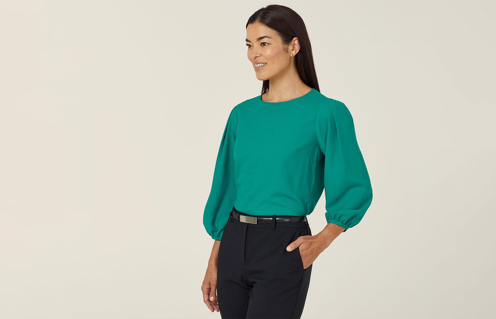 French Georgette 3/4 Sleeve Top