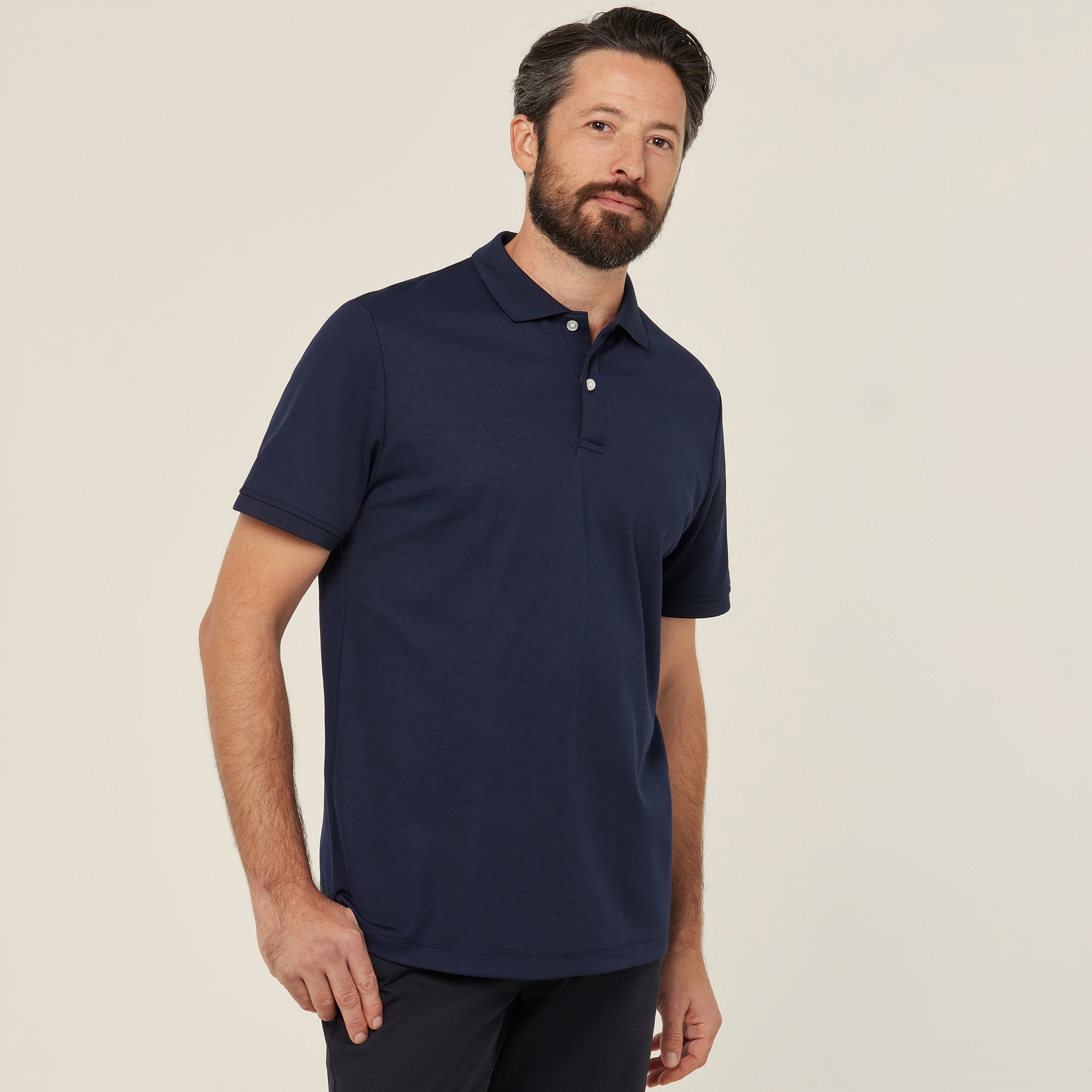 Antibacterial Polyface Short Sleeve Polo, navy | NNT Uniforms