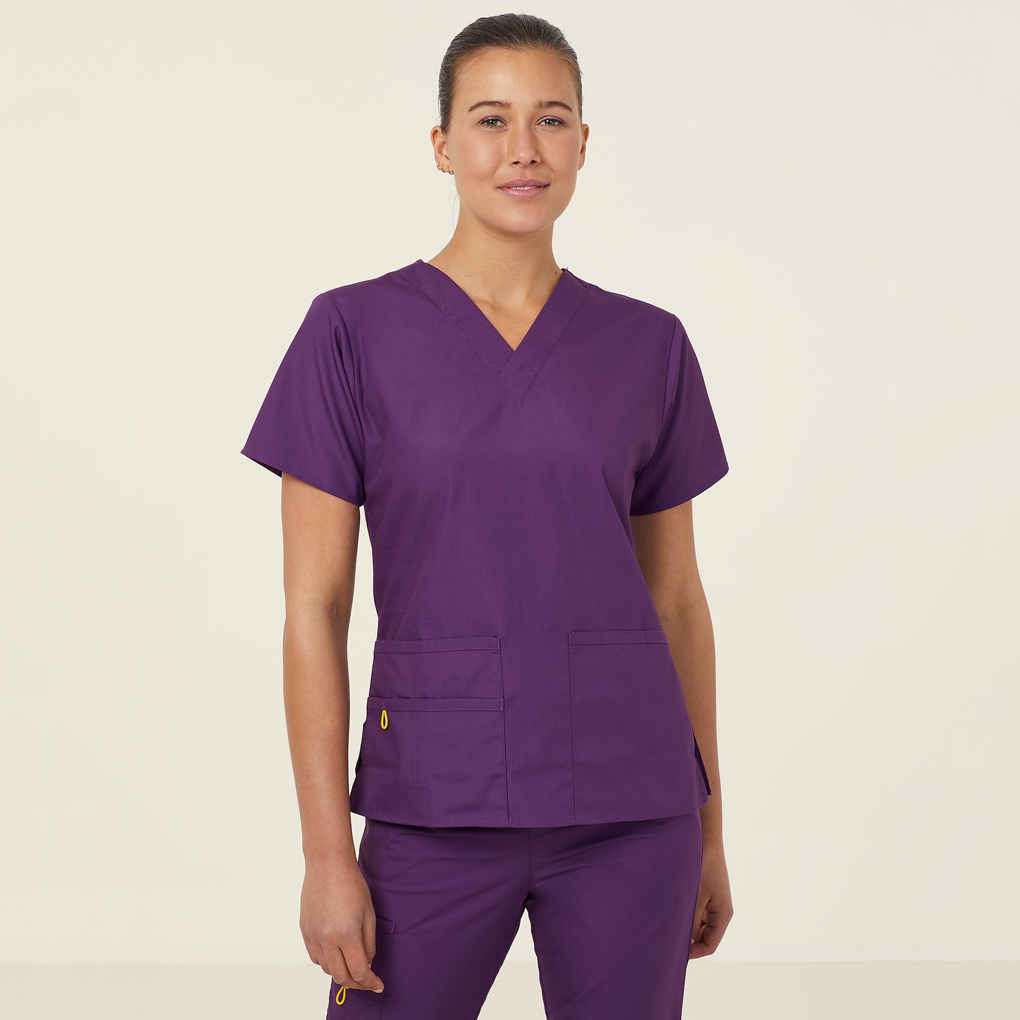 Wonderwink Origins Scrub Top Bravo, purple | NNT Uniforms