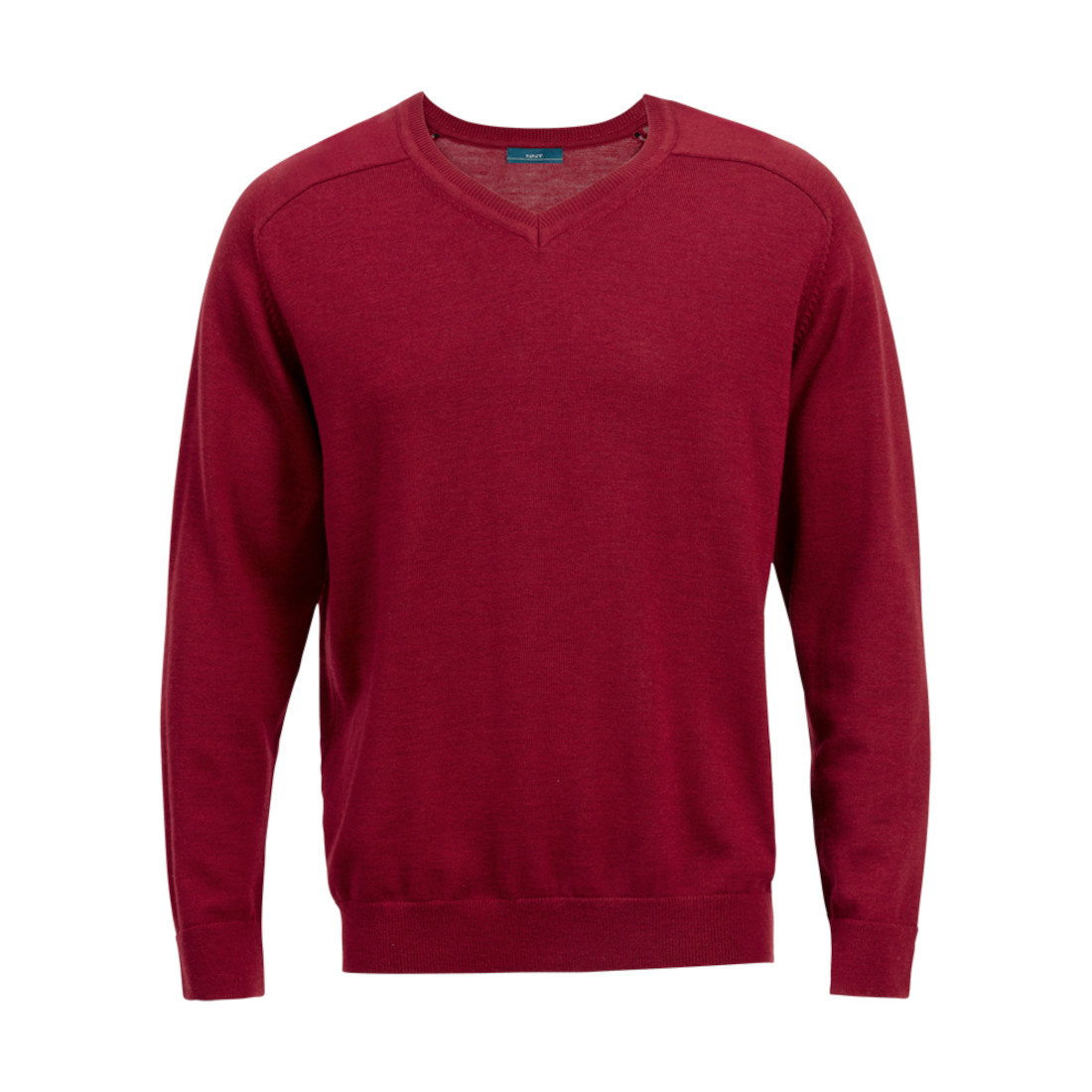 Merino Wool V-Neck Sweater, red | NNT Uniforms