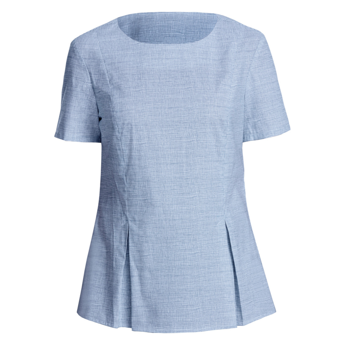 Short Sleeve Peplum Top, blue | NNT Uniforms