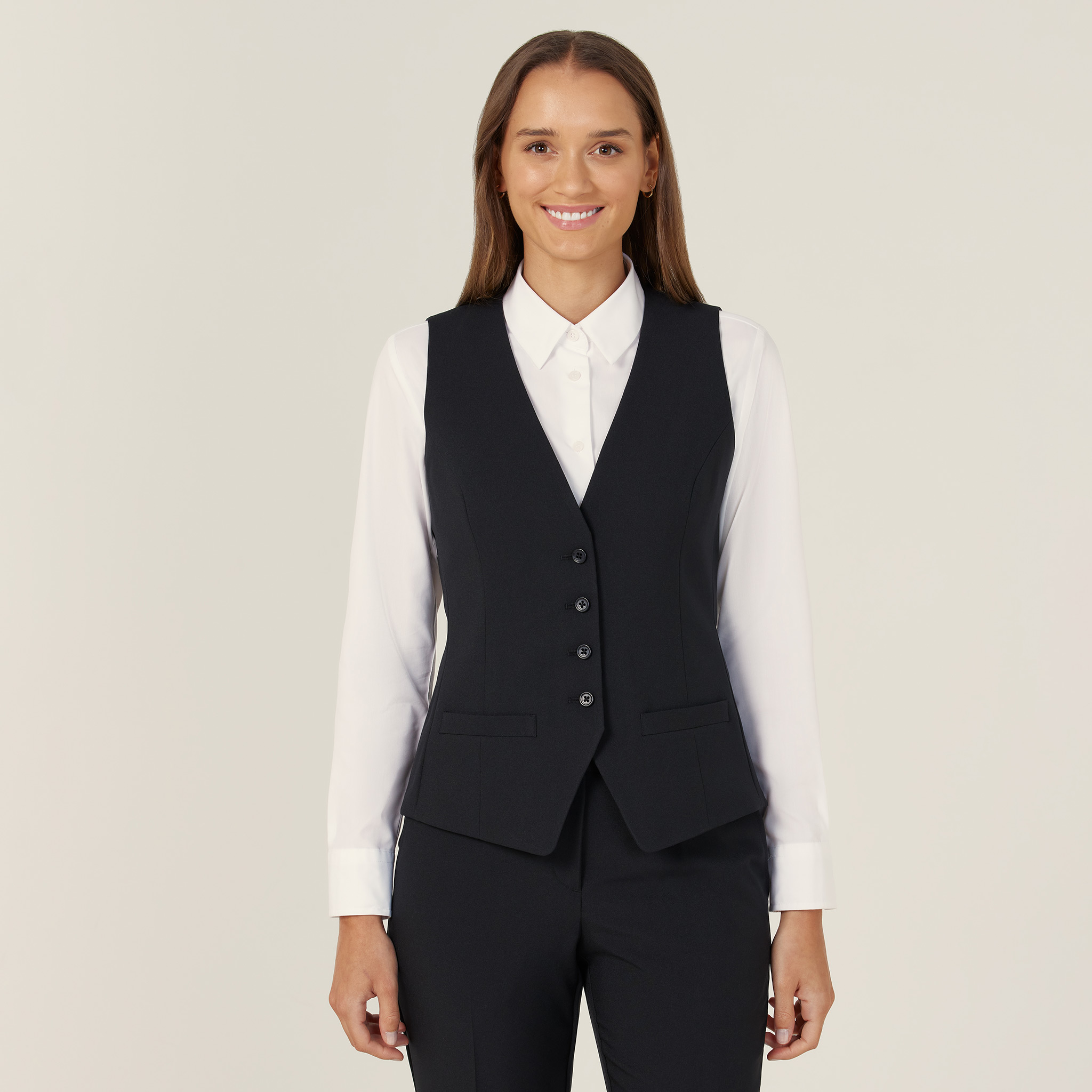 Tailored Waistcoat, black | NNT Uniforms