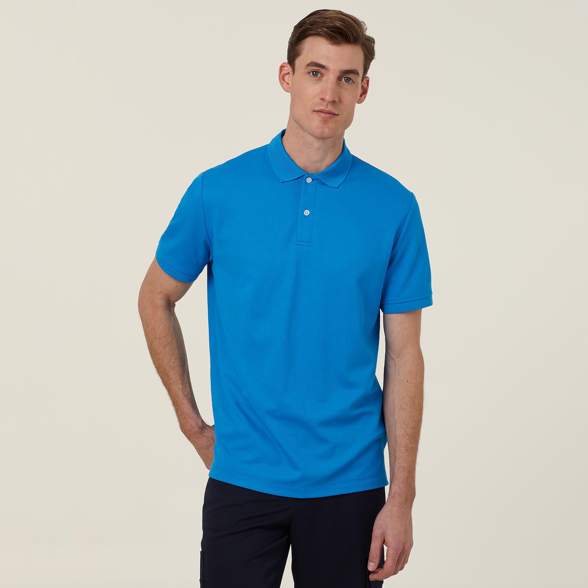 Antibacterial Polyface Short Sleeve Polo, blue | NNT Uniforms